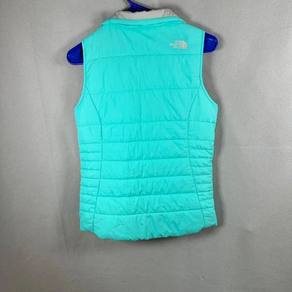 The North Face Vest Girls L 14/16 Teal Quilted Puffer Winter Outdoor Hiking‎